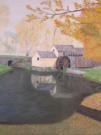 Mabry Mill (Autumn Light Foggy Morning)