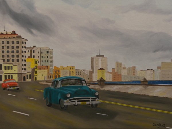 0268 - Vintage Cuba - Malecon & Havana Skyline - Comp. Mar. 2016
